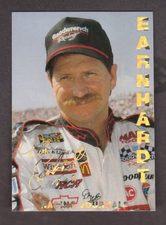 Dale Earnhardt Racing Journal 6 Time Champion Card Gold Lettering