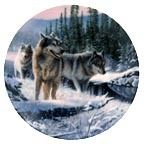Knowles Kevin Daniel Winter Travelers Wolf Plate