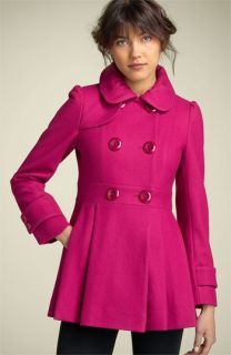 GUESS by Marciano Wool Blend Pleat Skirt Peacoat