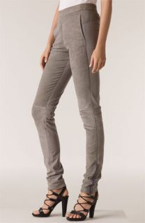 Donna Karan Collection Suede Front Stretch Cotton Pants
