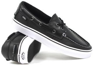 Vans Zapato Del Barco Leather Black True White Men Wome Shoes