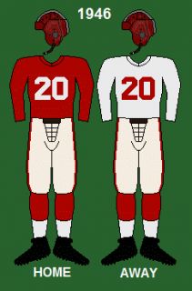the evolution of the 49ers uniform 1946 present