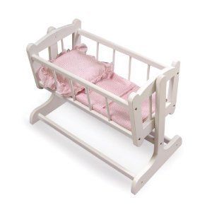Badger Basket Heirloom Baby Doll Cradle Blanket Pillow Crib Girls Play