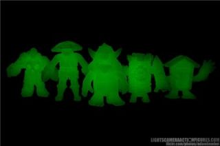 GID Omfg Series 1 Glow in The Dark October Toys Mini Figures Set of 5