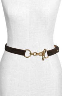 Lauren by Ralph Lauren Toggle Ring Suede Belt