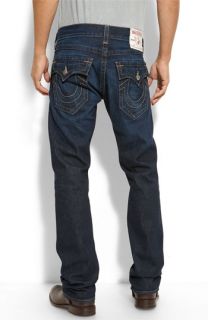 True Religion Brand Jeans Ricky Straight Leg Jeans (Black Jack Dark)
