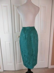 NEW NWT Anne Crimmins UMI Collections Size 6 SILK Seafoam Blouse Skirt
