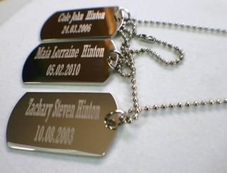 Personalized Dog Tags Military Style Custom Necklace