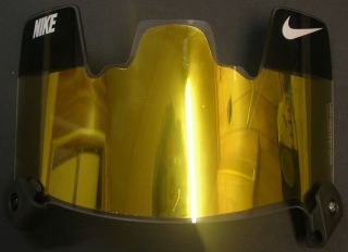 Mirrored Gold Football Visor Insert Fits Nike Eyeshield