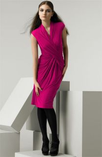 Donna Karan Collection Cross Front Jersey Dress