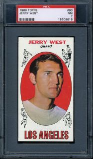 1969 Topps 90 Jerry West PSA 7 Lakers 5482