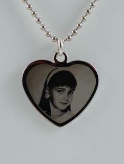 Custom Engraved Photo Pendant Necklace Jewelry Heart
