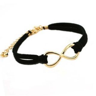 Fashion Leather Rope Bracelet Cross Bowknot Bangle Vintage Anchor