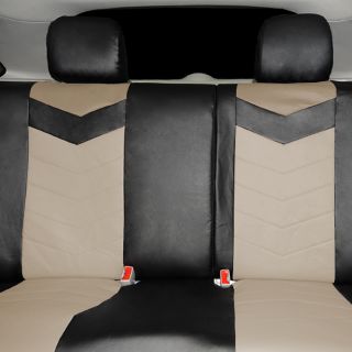 Synthetic Leather Semi Custom Car Seat Covers 60 40 Top Split Sahara