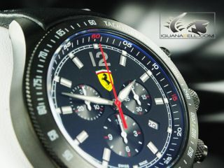 Ferrari Chrono Watch Black Chronograph Ronda 5030 D SF07 IPB BK 3