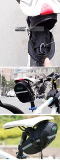New Cycling Bicycle Bike Saddle Outdoor Pouch Seat Tail Bag Black Aza
