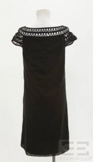 Cynthia Cynthia Steffe Black Cotton Cap Sleeve Dress Size 4