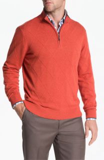 Robert Talbott Cotton & Cashmere Quarter Zip Sweater