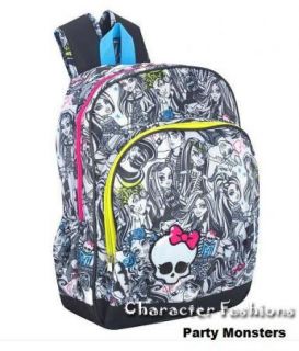 Monster High Backpack 16 School Book Bag Tote
