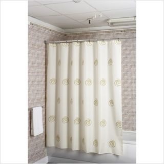 Croydex Gold Swirls Fabric Shower Curtain AF553817YW