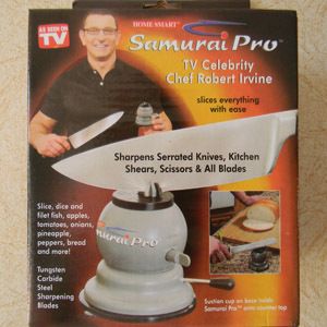   SAMURAI PRO KNIFE SHARPENER with suction cup base As Seen on TV NEW