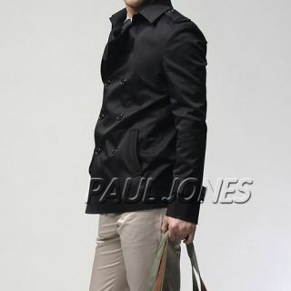 Paul Jones Men’s Slim Fit Fashion Double Breast Trench Coat Jackets