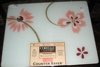 Corelle Pretty Pink Glass Cutting Board Large Size New