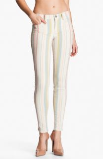 J Brand Pastel Stripe Stretch Denim Skinny Jeans (Candy Stripe)