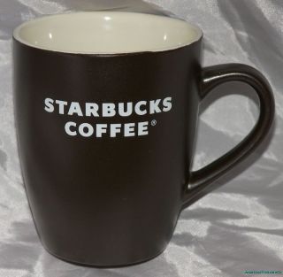 Elegant 2008 Starbucks Coffee Dark Chocolate Brown and Cream 12 oz Mug