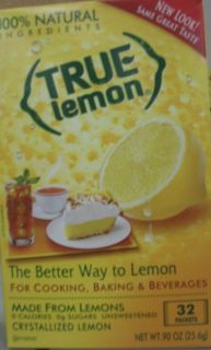 True Lemon Crystallized Lemon Packets 32 Packet Box