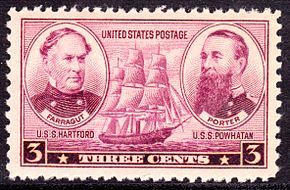 Farragut David G Admiral Duke Tobacco Civil War Album Print Circa 1887