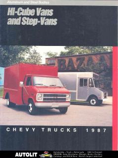 1987 Chevrolet Step Van Hi Cube Van Truck Brochure