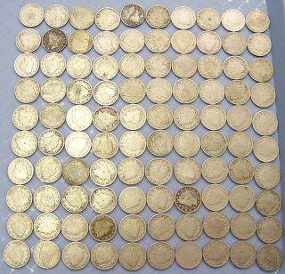 nickels readable dates 1890 to 1912 50 liberty v nickels dates