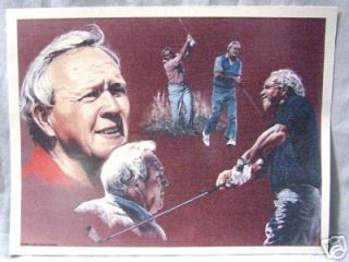 Arnold Palmer Art Compilation on 8 5 x 11 Real Artist Canvas