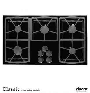 Dacor SGM365B 36 Preference Gas Cooktop Black
