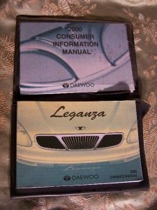 2000 daewoo leganza owners manual w case 00 books