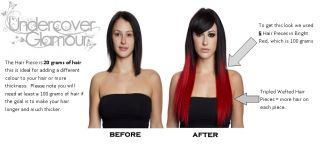 18 Human Hair Mahogany Red Clip in Hair Extensions
