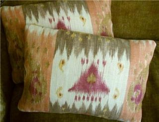 Lee Jofa David Easton Linen Fabric Custom Designer Throw Pillows 2 New