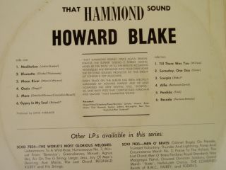 howard blake that hammond sound columbia studio 2 scxo7837 with john