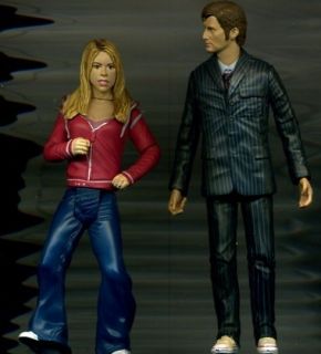 Dr Who The 10th Doctor David Tennant Rose Tyler 5in Action Figure x 2