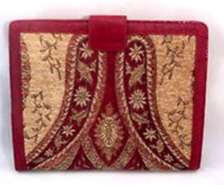 Sharif Red Tapestry Leather Tablet Cover Universal Case iPad 2 3