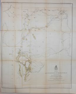 Important George Custer 1874 Survey Map Black Hills Dakota Territory