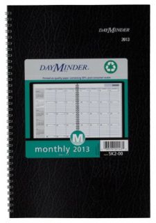 DayMinder Recycled Monthly Planner, 8 x 11 Inches, Black, 2013 (SK2 00