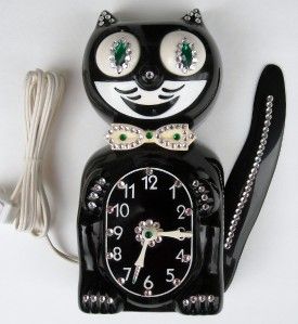  Cat Klock Kat Clock Custom Green Eyes Vintage Original Restored