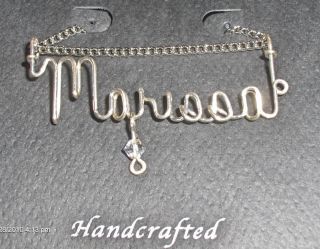 ANY NAME HANDCRAFTED Personalized Name Necklace Sterling Silver