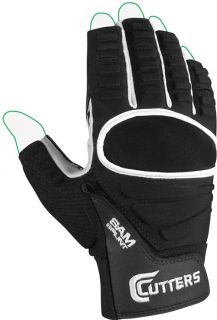  2013 Cutters 017LH Half Finger C Tack Lineman Padded Football Gloves