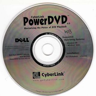 CyberLink PowerDVD DELL Installation DVD sealed