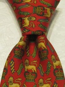 Salvatore Ferragamo Mens Luxury Neck Tie Silk Italy Made Animals