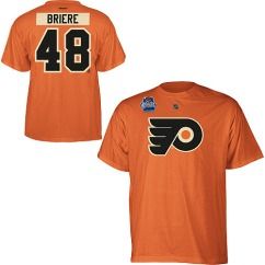 Flyers Daniel Briere Orange Winter Classic 2012 Jersey T Shirt