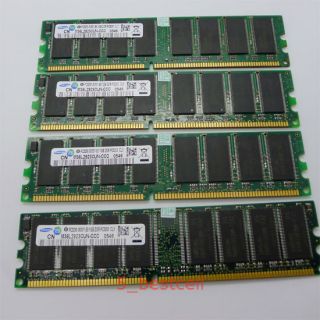 Samsung 4GB 4x1GB PC3200 400MHz DDR 400 184pin Desktop RAM Memory Low